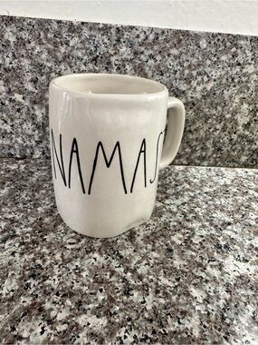 White Ceramic 'NAMASTE' Mug - Neutral Home Dining Cup